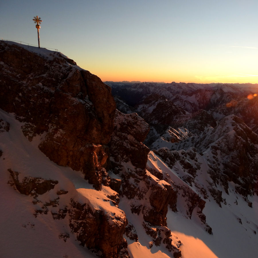 Der Badersee-Blog: Sonnenaufgang auf der Zugspitze