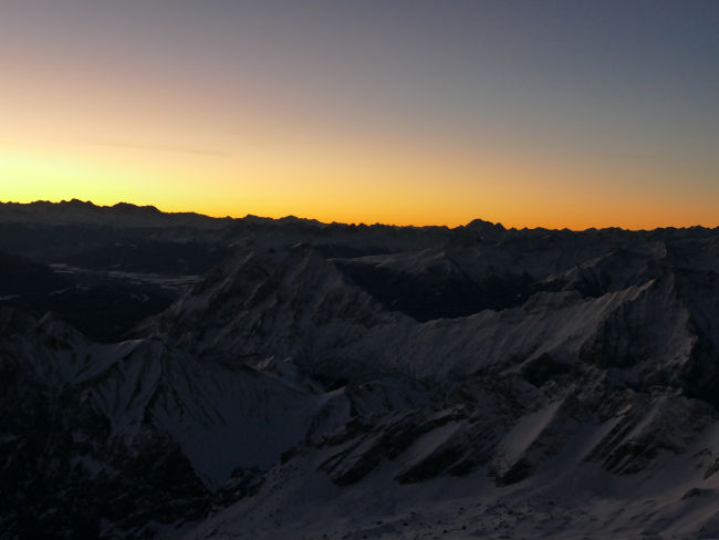 badersee blog winter sonnenaufgang auf der zugspitze 02