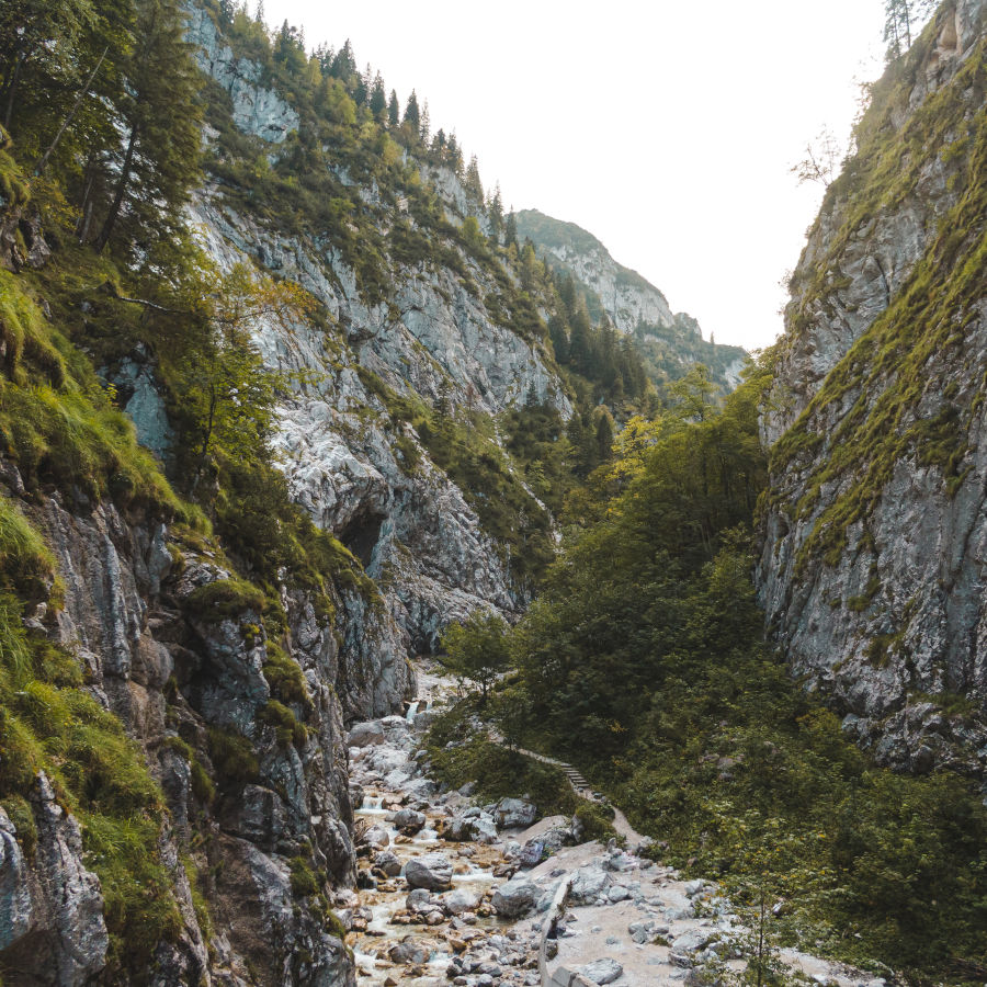 Hiking Below Mount Alpspitze