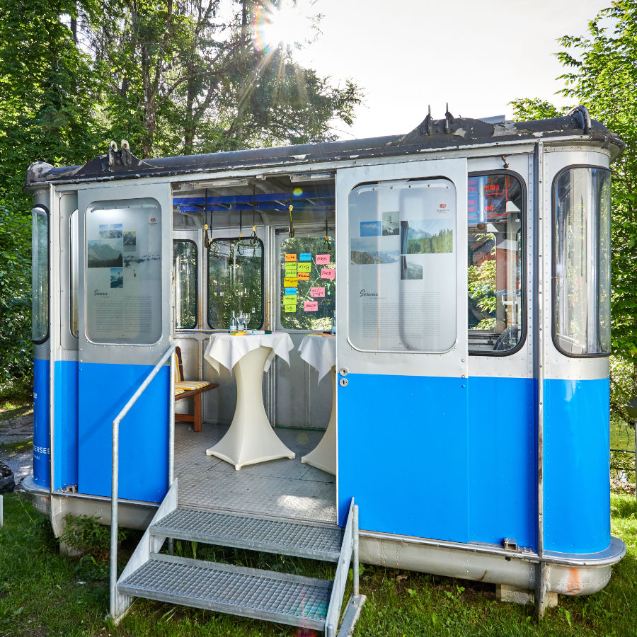 Zugspitze Cablecar Cabin: Creative Design & Mountain View