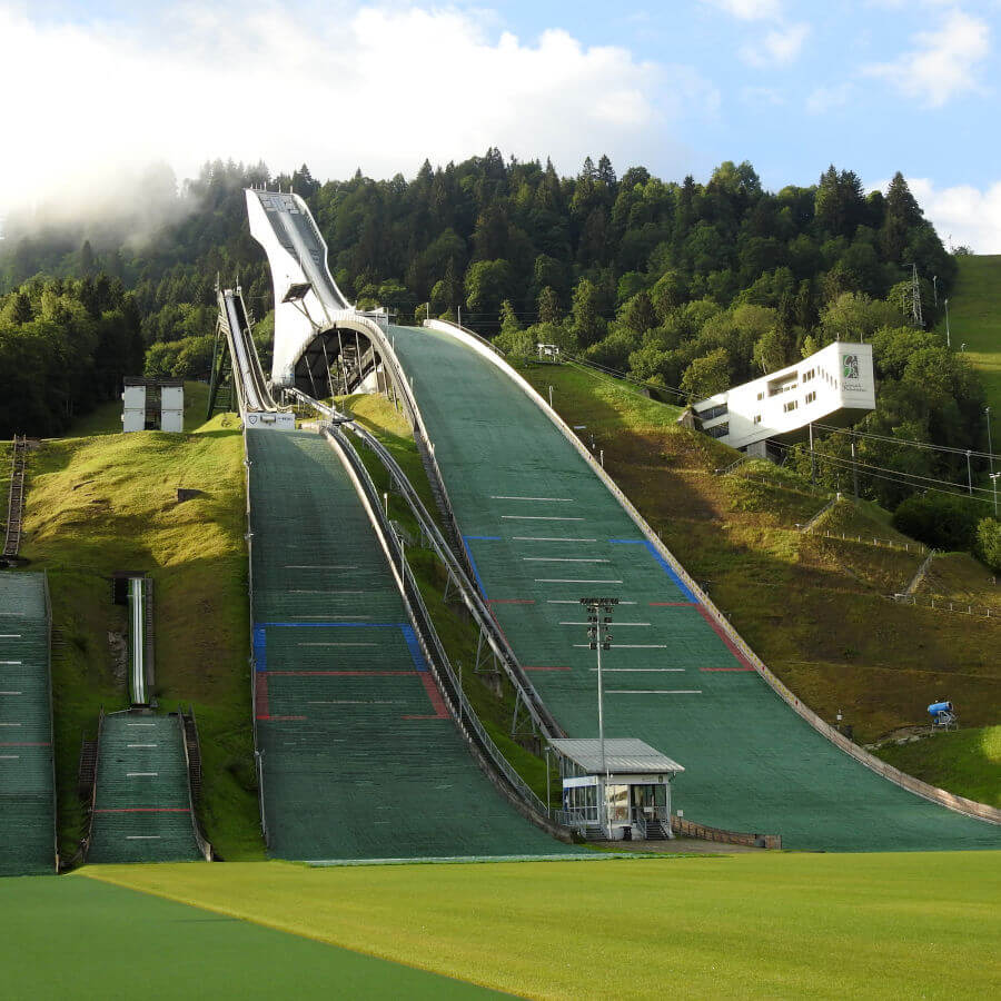Besuch der Skisprungschanze in Garmisch-Partenkirchen