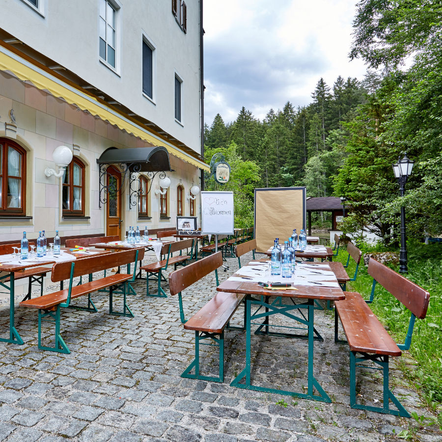 Tagen im Biergarten - bayerische Gemütlichkeit